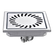 Square Shower Floor Drain with Removable Cover,15x15cm Bathroom Balcony Washing Machine Floor Drain