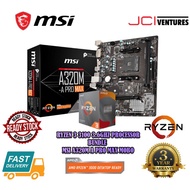 AMD Socket AM4 Ryzen 3 3100 3.6Ghz Processor W/ MSI Socket AM4 A320M A Pro Max Motherboard [Combo]