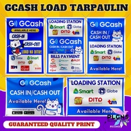 ♞Tarpaulin Banner Gcash Cash in Cash out Load and Bills
