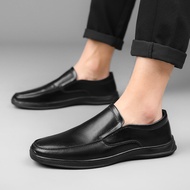 SQShop ยอดฮิต🌟รองเท้าคัชชูชายสีดำลุคสุภาพ รองเท้าหนังสวมใส่ง่ายใส่ใช้งานได้ทุกโอกาส คัชชูผู้ชายพื้นนุ่มใส่สบาย💗
