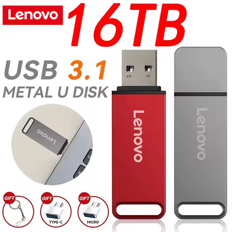 Lenovo 16TB USB Flash Drives USB 3.0 Metal Pen Drive 8TB OTG High Speed Pendrive Portable Ssd 2TB Us