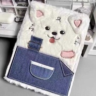 A a5 Cute Samoyed Denim Overalls Card Album Photo Album Photo Card Storage Loose-leaf Four-Grid Phot