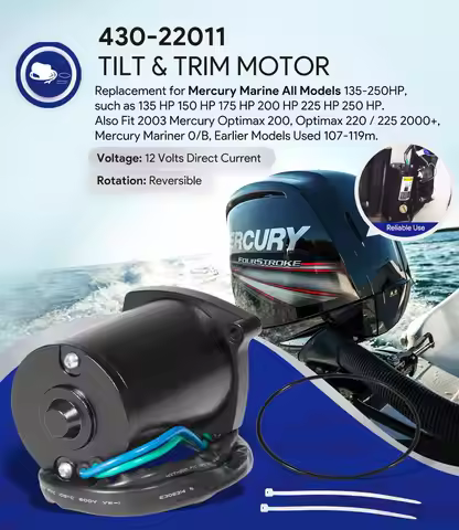 430-22011 Tilt & Trim Motor Replacement for Mercury Marine 135-225HP All Models 828708, 828708T, 878