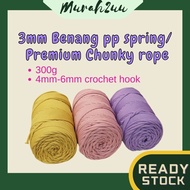 Benang PP spring 3mm 300g/ Benang Kait Beg 300g 3mm /yarn/premiumyarn/ppyarn