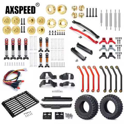 AXSPEED Shock Absorber Towers Steering Linkage Adapter Knuckles Counterweight for Kyosho Jimny 1/18 