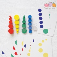 MONTESSORI KNOBLESS CYLINDERS WITH TEMPLATE CARDS ABC PLAY AND LEARN MONTESSORI TOYS cylinder knob