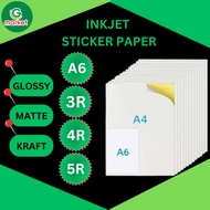 INKJET waybill Sticker Paper for Shopee Waybill Matte (3r/4r/5r/A6)
