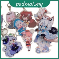 Anime Hololive Vtuber Keychains Anime Figure Pendant Gawr Gura Mori Usada Fubuki Suisei