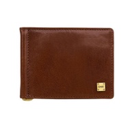 義大利植鞣革超薄簡易牛皮卡片鈔票夾(棕色)