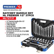 Hand socket wrench set 37pcs 8-32mm & 8-19MM HNL PREMIERE fittingRing