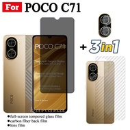 สําหรับ Poco C71 Anti Blue Light RayกระจกนิรภัยPoco C65 C61 C75 Anti-Spyกระจกนิรภัยป้องกันหน้าจอ+ฟิล