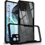 Transparent Acrylic Anti Fall Resistant Casing for Motorola Moto G72 MOTO G 72 MotoG72 Soft TPU Edge