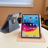 Acrylic Case For IPad Pro 12.9 2018 2020 2021 2022 10.2 7 8 9th Mini 6 Rotation Tablet Stand Cover with Pencil Holder Slot