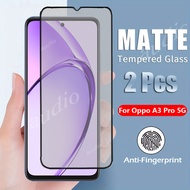 Full Cover Matte Tempered Glass For Oppo A3 Pro A3Pro 5G 2024 Anti-Fingerprint Matte Screen Protecto