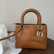 Christian Dior 迪奧 Lady Dior 焦糖棕 手提包