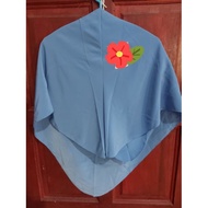 Preloved tudung sekolah biru dan putih/ tudung pengawas