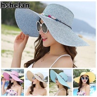 HSHELAN Straw Hat, Breathable UV Protection Fisherman's Hat,  Casual Foldable Sunscreen Beach Hat