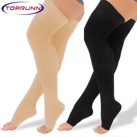 1Pair 23-32mmHg Elastic Nursing Compression Stocking Unisex Medical Class 2 Pressure Stockings Sleep