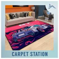 Karpet Velvet JDM Modified Car Classic GTR EVO X BMW Design Gaming Area Decoration Rugs Carpet Baldu