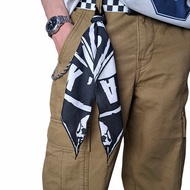 GANTUNGAN Slayer Bandana Keychain - Multifunctional Modern Hanger - Charm Bag Bandana - White Black