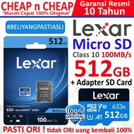 Micro SD Lexar 512GB High Performance 633x 100MBps Class 10 Original - MicroSDXC UHS-I A1 512 GB Mic