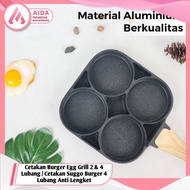 2 & 4 Hole Burger Egg Grill Mold / 4 Hole Suggo Burger Mold / Suggo Burger Egg Grill Flying Pan 2 Ho