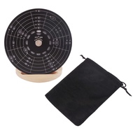 Ado)Circle of Fifths Wheel Melody Tool with Stand Holder Storage Bag Chord Wheel Aluminum Alloy Fift