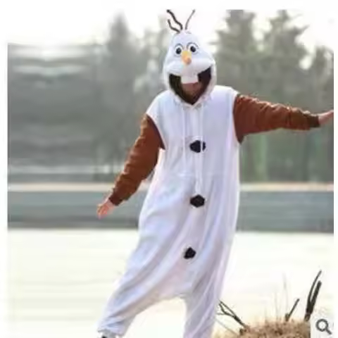 Cosplay Anime Costume Onesies Pyjamas Cartoon AnimaPajamas Adult Kigurumi Snowman Onesies Sleepwear