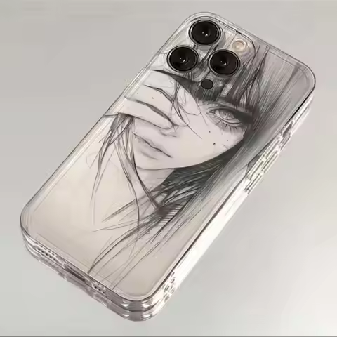 Art Girl Case for iPhone 16 15 14 13 12 11 Pro Max X XR 7 8 Plus SE Screen Protector Casing Shockpro