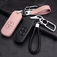 [Spot Free Shipping]Leather Car Key FOB Cover Case Protect For Mazda 2 Mazda 3 Mazda 5 Mazda 6 CX-3 