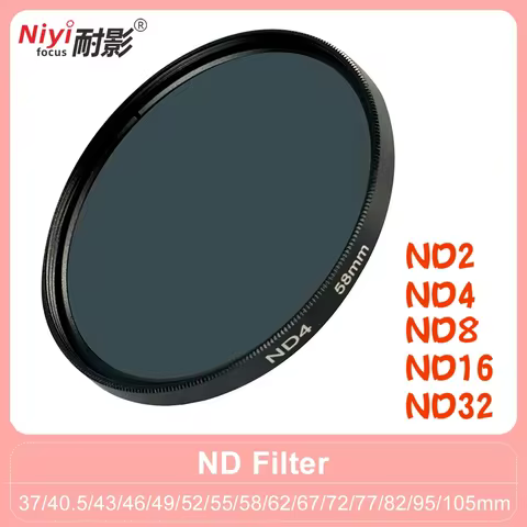 ND Filter Neutral Density Filter ND2 ND4 ND8 ND16 ND32 37mm 40.5mm 43mm 46mm 49mm 52mm 55mm 58mm 62m
