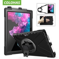 For Microsoft Surface GO 1 2 3 Pro 4 5 6 7 Tablet Protective Case Funda Shockproof Cover with Rotatable Bracket Stand Ha