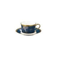 Noritake Cup & Saucer (for Coffee and Tea) 245cc Moomin Moominpappa Goes to the Sea 1 piece Blue Bon