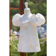 Children's white balloon sleeve dress | Church dress | Payment dress