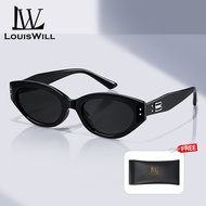 LouisWill Women Sunglasses Retro Cat’s Eye Sunglasses Narrow Frame Fashion Summer Sunglasses UV400 P