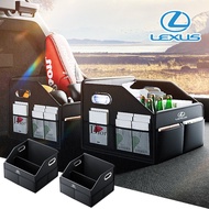 Heavy Duty Napa Leather Car Organizer Foldable Car Logo Storage Box for Lexus RX300 RX450 IS200 IS25