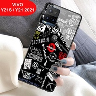 Softcase Glass Kaca VIVO Y21 Y21s 2021 - Casing Handphone VIVO Y21 Y21s 2021 [ S06 ].
