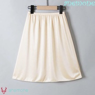 ANEMONE Dress Underskirt Slips, Satin Silk Thin Safety Skirt Petticoat, Soft High Waist Lining Petti