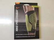 ★OUTLET尾數出清★全新NIKE PRO COMBAT小腿壓縮護套_黑黃_賠錢出清!!