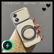 Suitable for OPPO A17 OPPO A17K OPPO A97 5G OPPO A60 the new lychee skin pattern circular bracket si