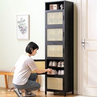 Shoe cabinet doorway household large capacity shoe rack storage rack simple solid wood indoor shoe shelf  Kabinet kasut