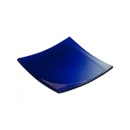 Glass Square Platter 29 x 29cm, Blue