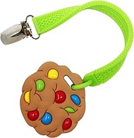 Silli Chews Baby Teething Cookie Biscuit Silicone Infant Teething Toy with Clip and Holder for Babie