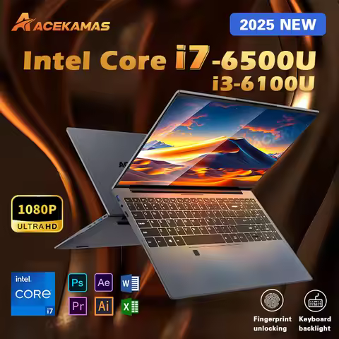 ACEKAMAS 15.6" Intel Core i7 6500U i3 6100U Laptop Computer Windows 11 Pro 16GB DDR4 1TB SSD Noteboo
