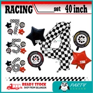 40 inch Racing Number Balloon Set F1 Lumba Kereta trye race car motor foil balloon