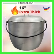 16" Heavy Duty Aluminium Pot / Periuk Tebal Aluminium Periuk Traditional Periuk Arang