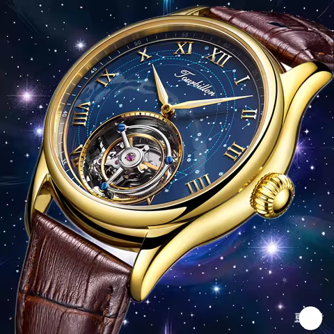 AESOP Original Flying Tourbillon Watches for Men Mechanical Skeleton Tourbillon Movement Fashion Wri