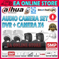 DAHUA Smart Dual Light Audio 5MP 🌟4-CHANNEL🌟 Full HD 1620P CCTV 4CH DVR and Camera Package