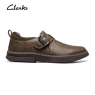 Clarks รองเท้าผู้ชาย รุ่น  Mens Casual Bradley Step Khaki Tumbled Leather Men Slip-Ons & Loafers Sho