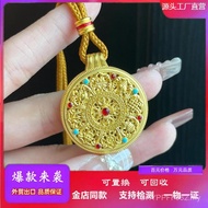 Sweater Chain Style 999 Necklace Vajra Wei Snow Pendant Enamel Colorful Silver Eight Treasures Pure 